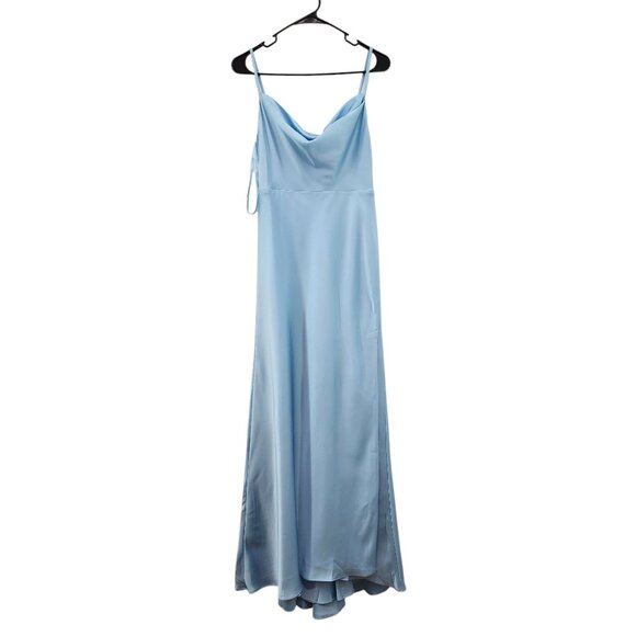 Fame and Partners Women's Cowl Neck Satin Maxi Dress - 6